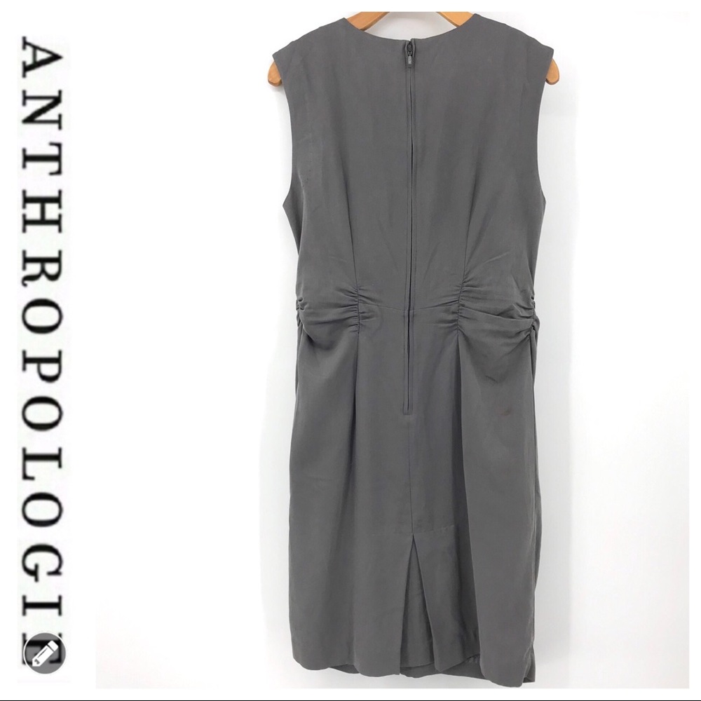 💕SALE💕 Anthropologie HD in Paris Gray Silk Dress - Picture 4 of 8